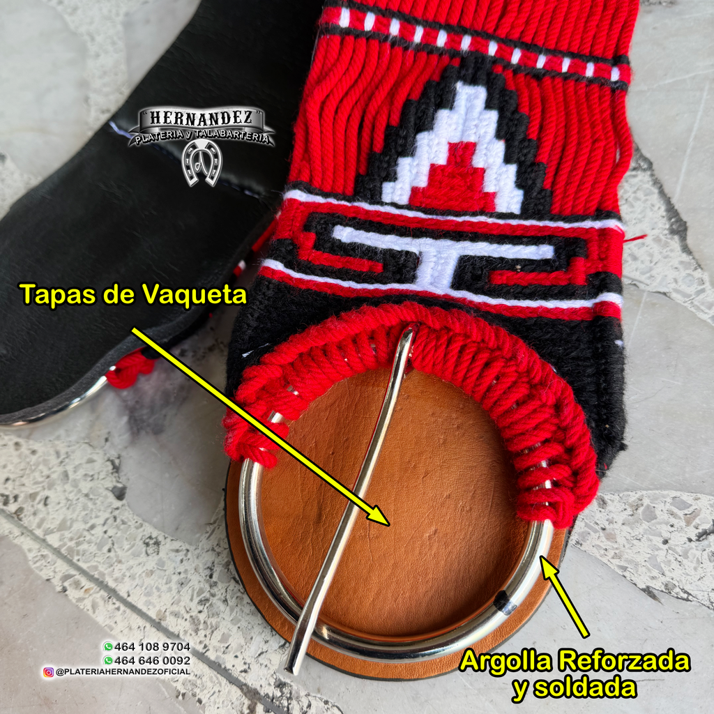 Cincho Rojo bordados Rojo Negro Blanco forro Neopreno