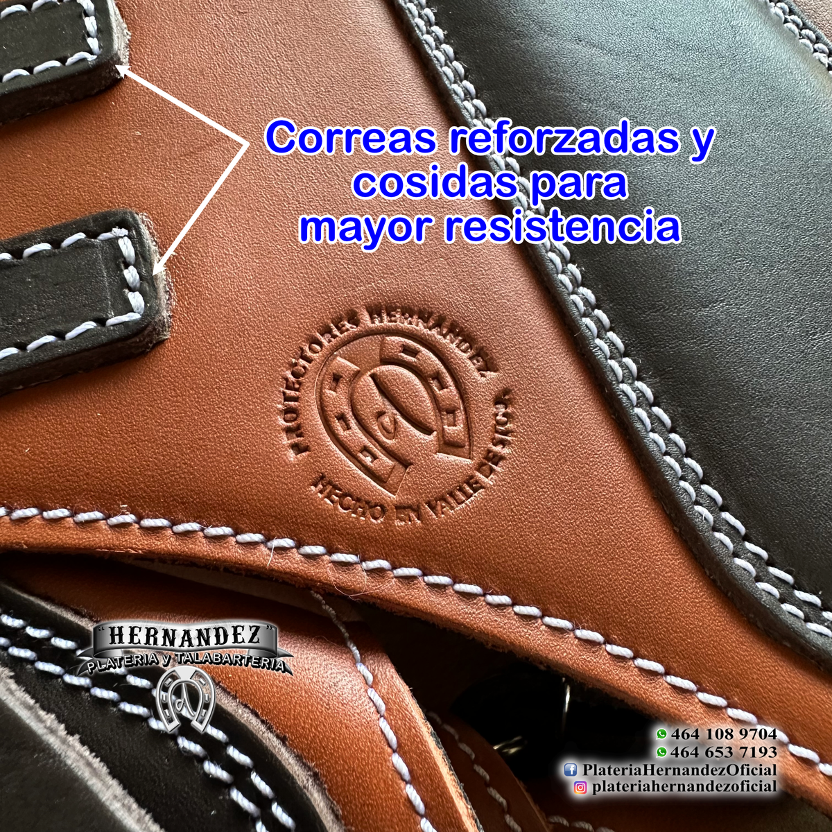 Protectores o Polainas Miel con Chocolate tipo Campana de Hebillas